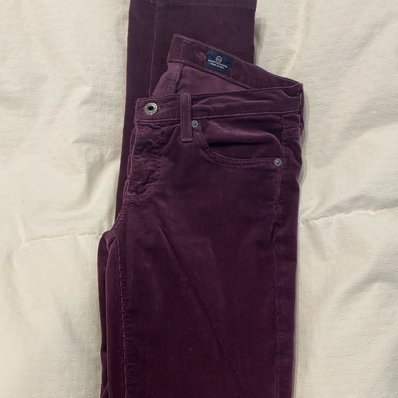 AG Stevie Purple corduroy Pants sz 26 - Picture 1 of 6